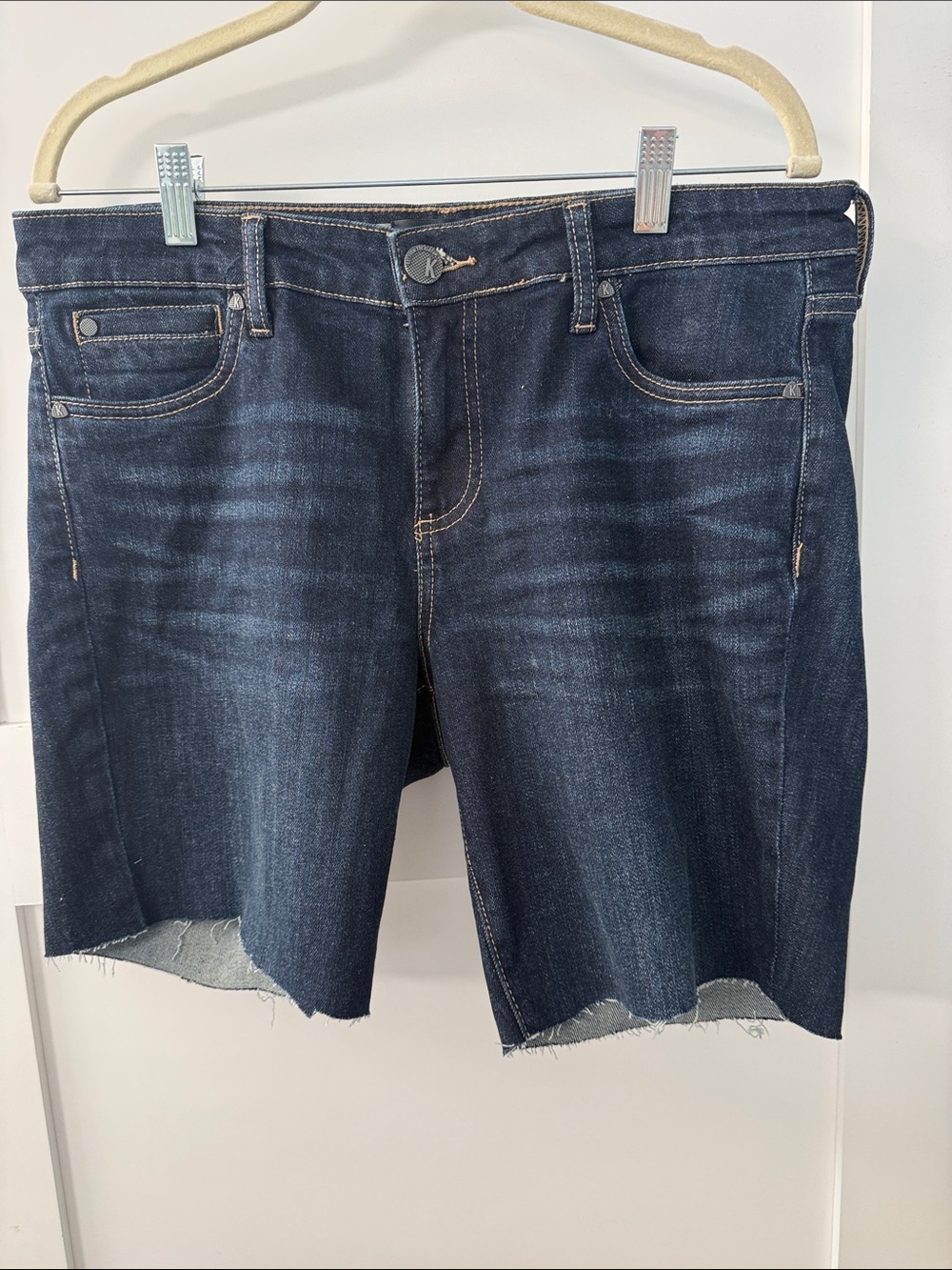 Kut from the Kloth Dark Blue Denim Cutoff Shorts